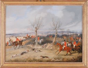 Jachtscène - In Volle Jacht door Henry Thomas Alken